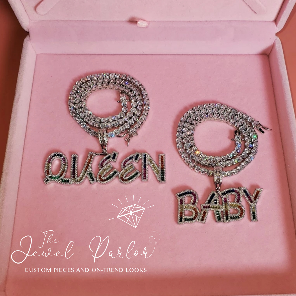 Rainbow Baguette Custom Nameplate