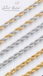Rope Chain β’ Gold or Silver β’ 2MM, 3MM, 4MM, 5MM, 6MM