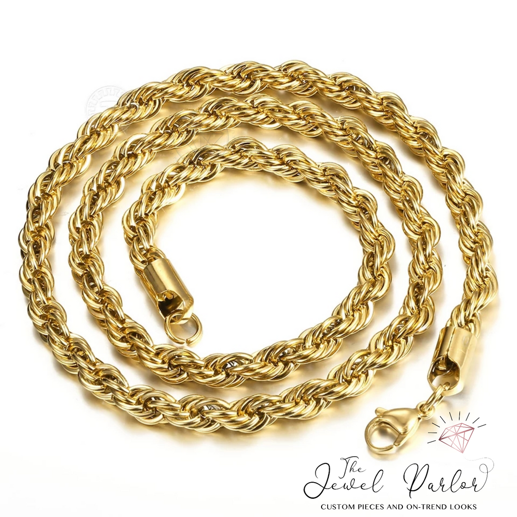 Rope Chain β’ Gold or Silver β’ 2MM, 3MM, 4MM, 5MM, 6MM
