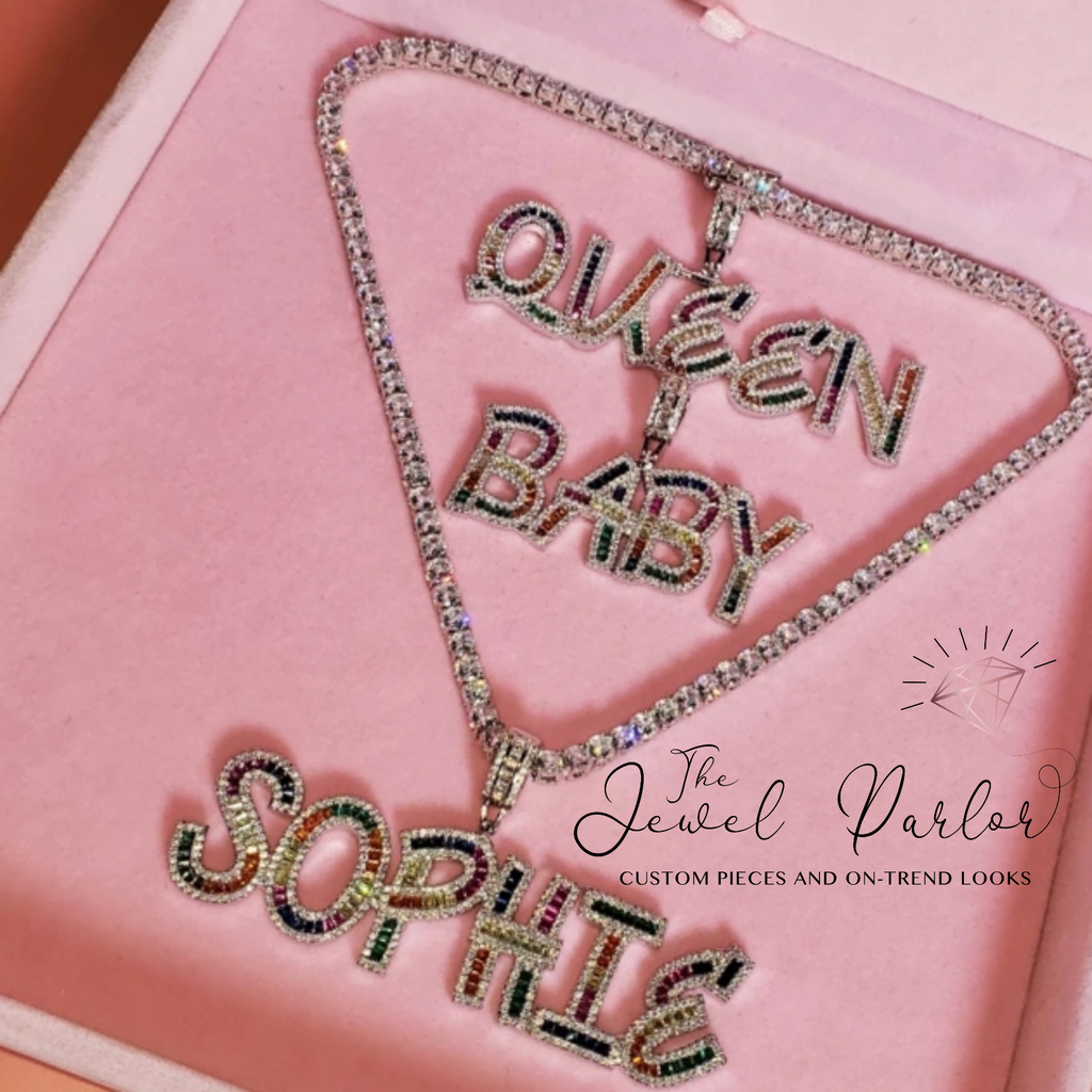 Rainbow Baguette Custom Nameplate