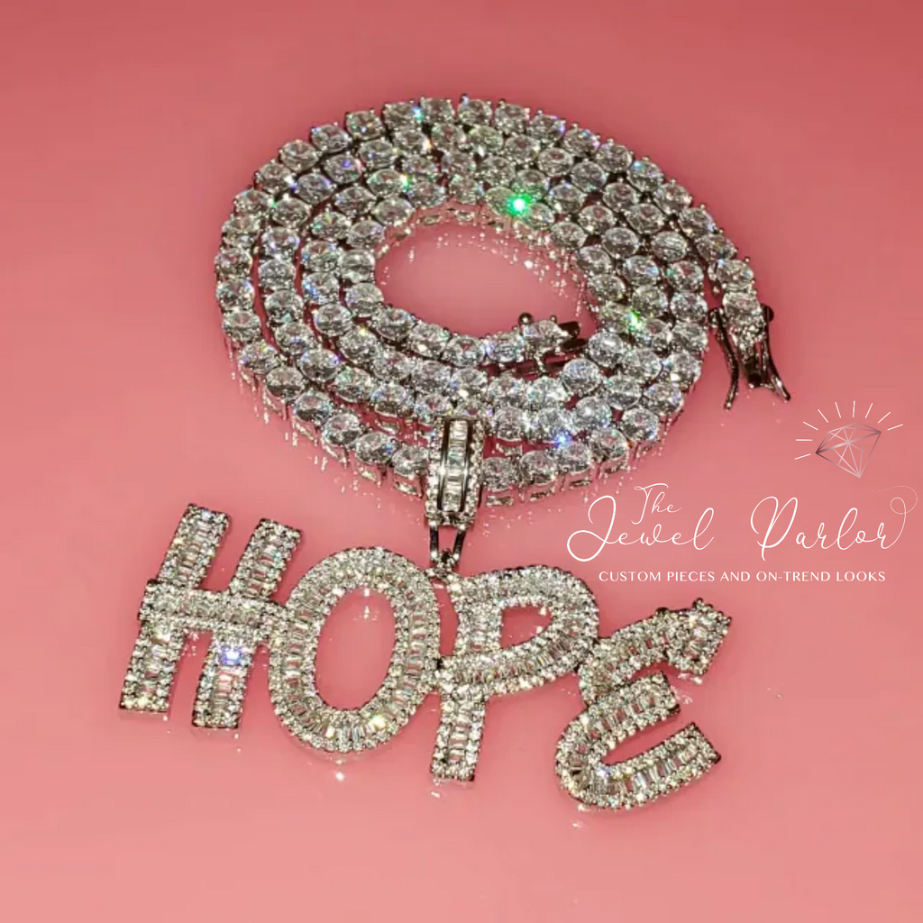 Icy Baguette Custom Nameplate