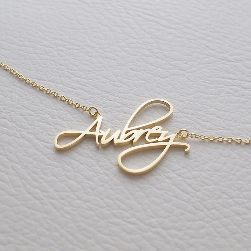 CURSIVE Font Name Necklace Personalized Custom