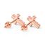 Crystal Cross Screw Back Stud Earrings • Sterling or Vermeil
