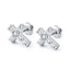 Crystal Cross Screw Back Stud Earrings • Sterling or Vermeil
