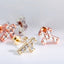 Crystal Cross Screw Back Stud Earrings • Sterling or Vermeil