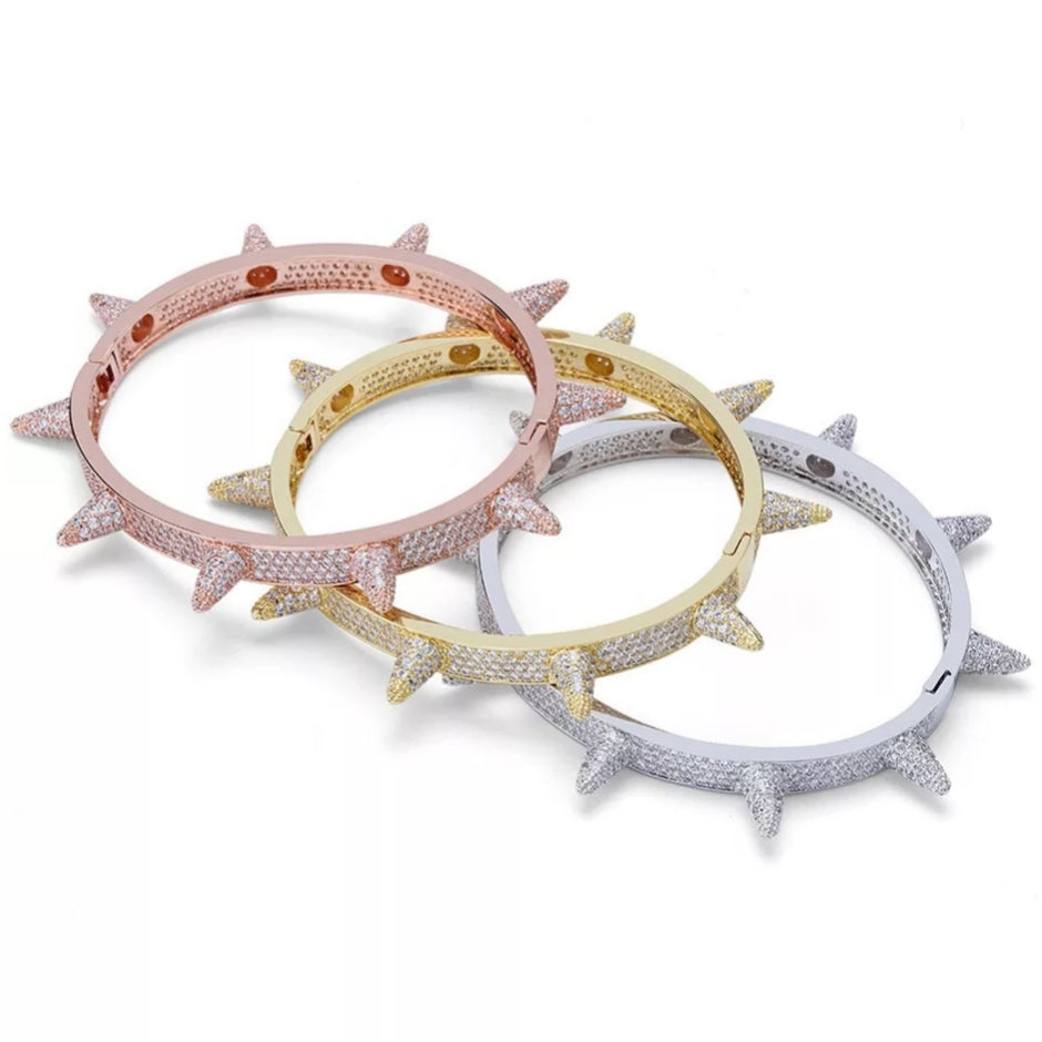 Koopa Pavé Spike Bangle Bracelet