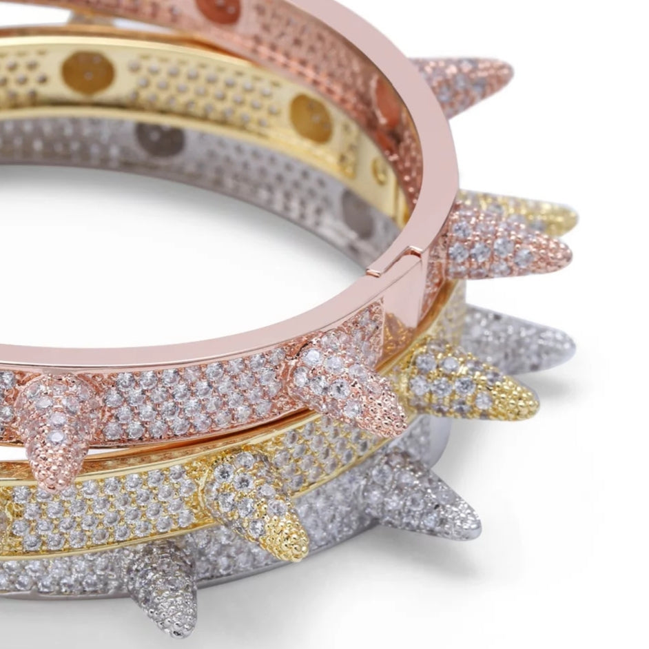 Koopa Pavé Spike Bangle Bracelet