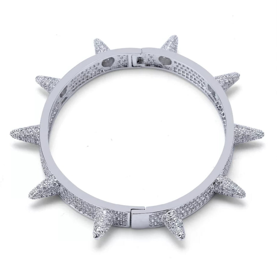 Koopa Pavé Spike Bangle Bracelet