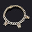 Laila Floating Butterflies + Cuban Link Curb Bracelet