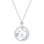 Mother of Pearl Star Sign Horoscope Zodiac Necklace in Silver