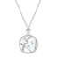 Mother of Pearl Star Sign Horoscope Zodiac Necklace in Silver