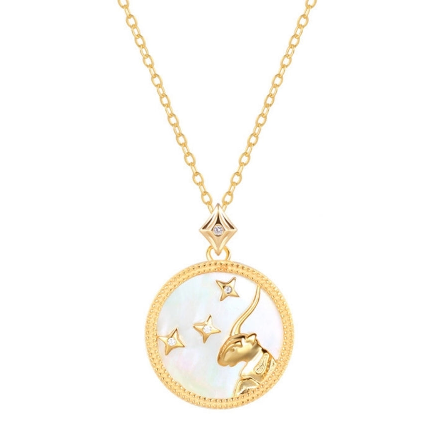 Mother of Pearl Star Sign Horoscope Zodiac Necklace
