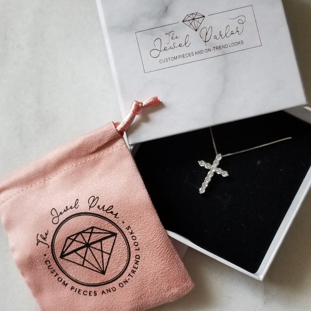 Milagro Crystal Cross Pendant + Chain