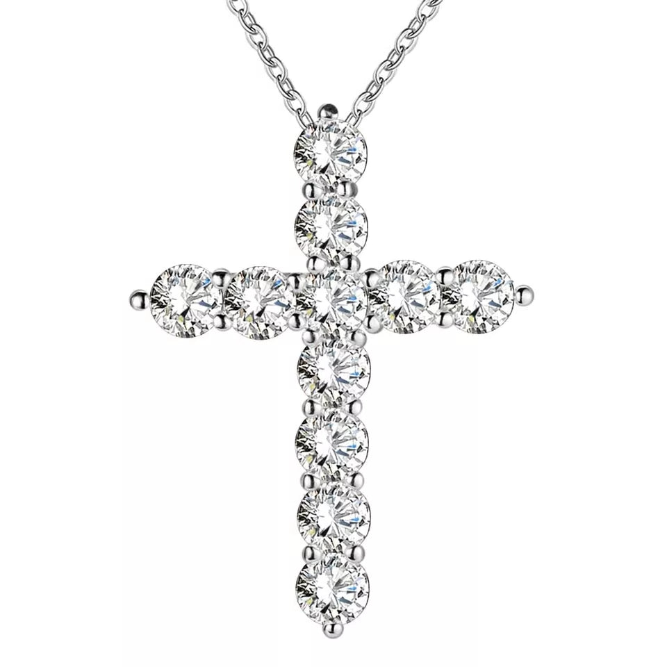 Milagro Crystal Cross Pendant + Chain