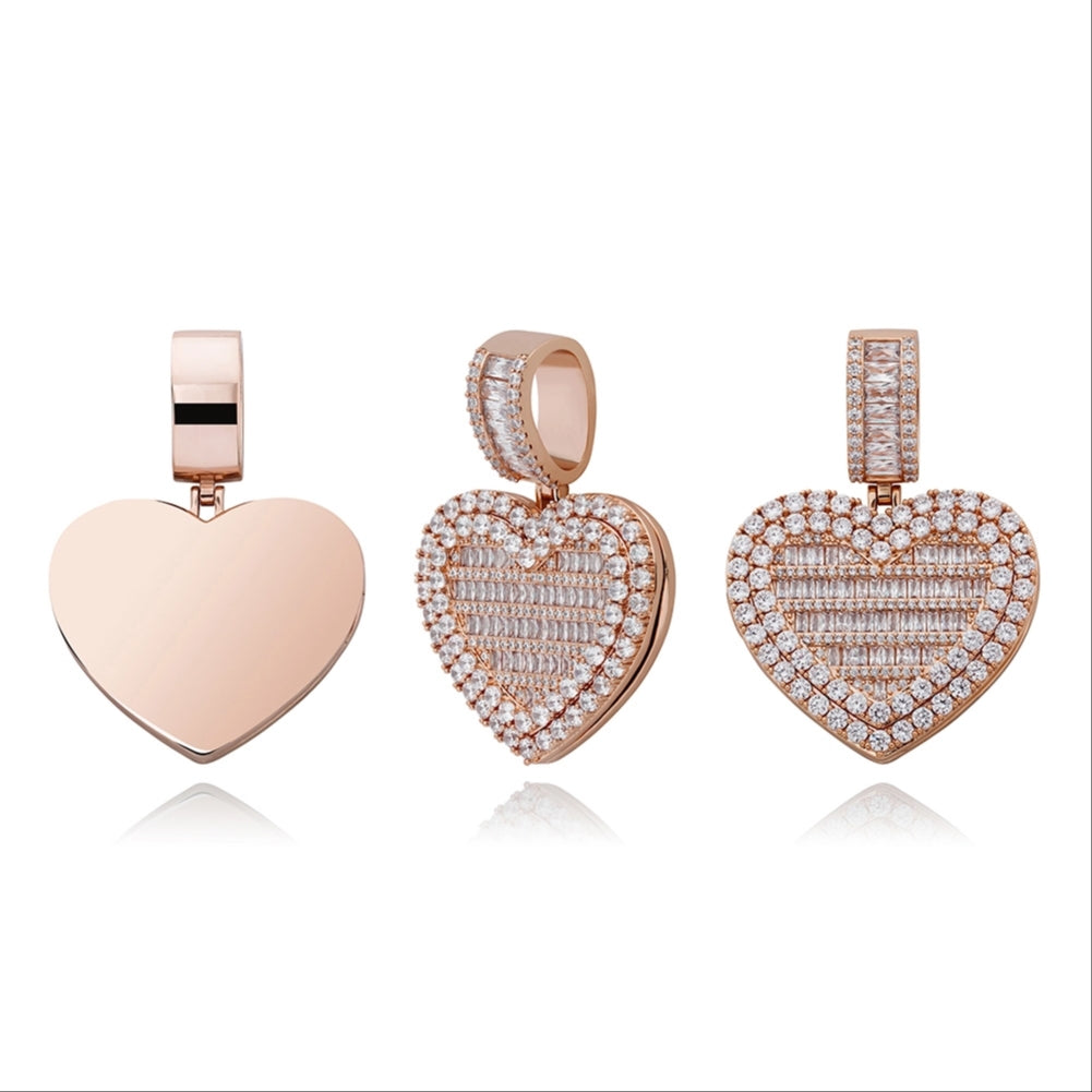 Sweetheart Memory Photo Locket Baguette Pendant