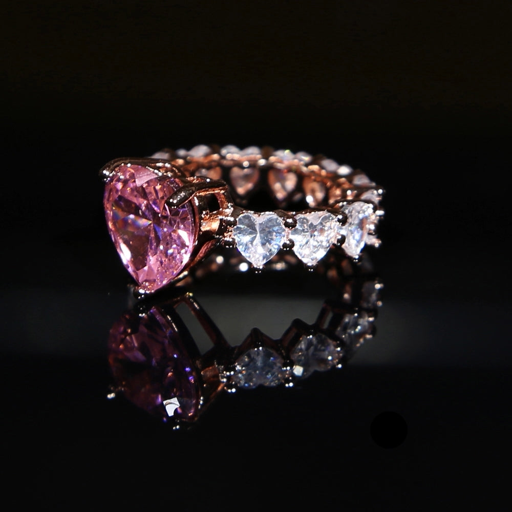 Wifey Material Heart Pink and Rose Gold Ring