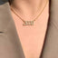 Gold-filled Name + Birth Year + Rope Chain Necklace Set