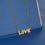 Retro Crystal LOVE Necklace