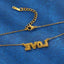 Retro Crystal LOVE Necklace