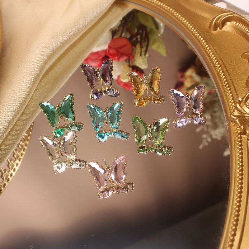 Evangeline Glass Butterfly Earrings