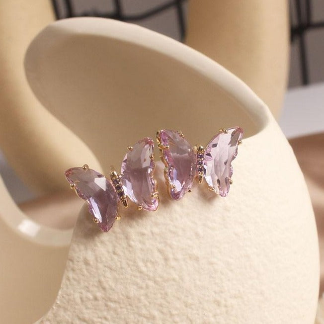 Evangeline Glass Butterfly Earrings