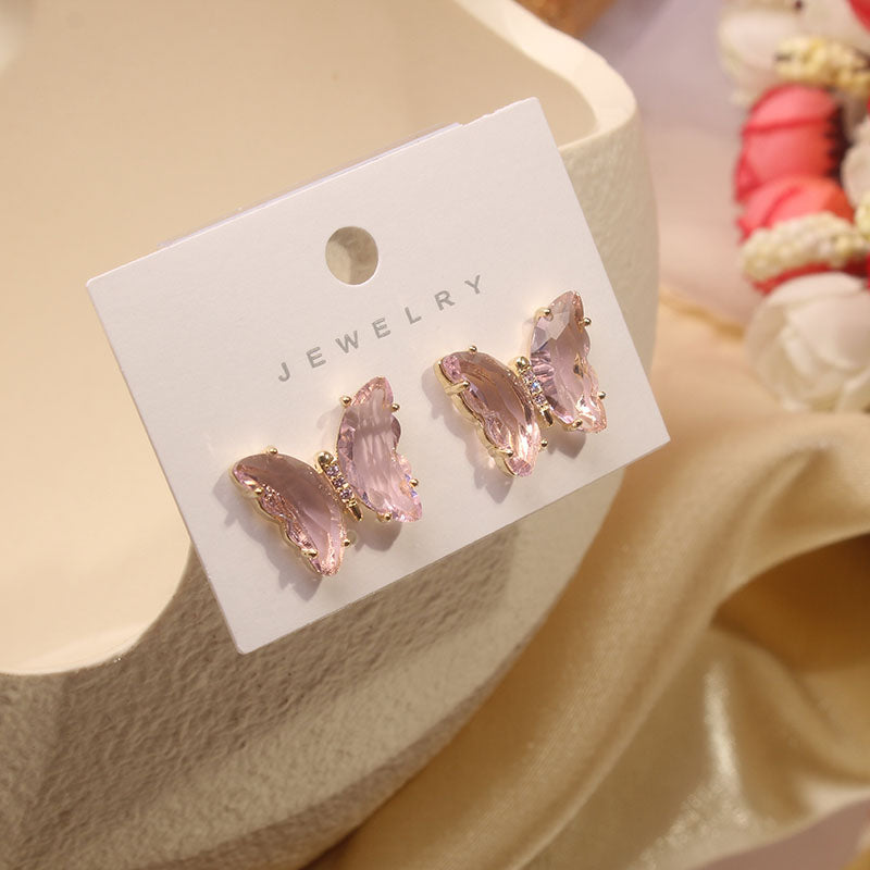 Evangeline Glass Butterfly Earrings