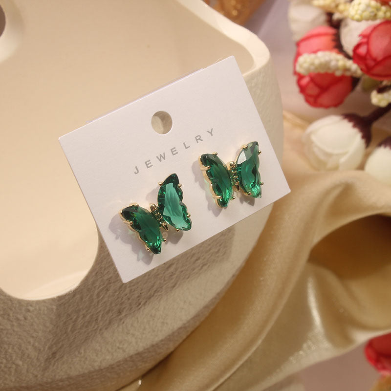 Evangeline Glass Butterfly Earrings