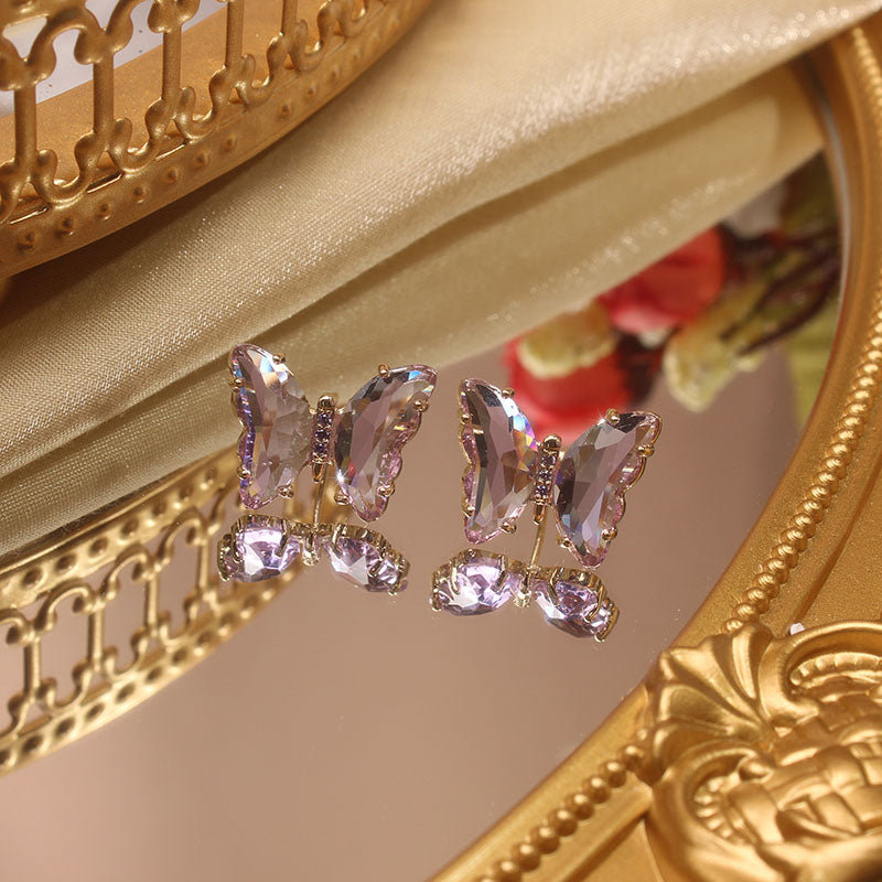 Evangeline Glass Butterfly Earrings