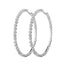 Nsozi Jumbo Crystal Hoop Earrings in Silver + Gold
