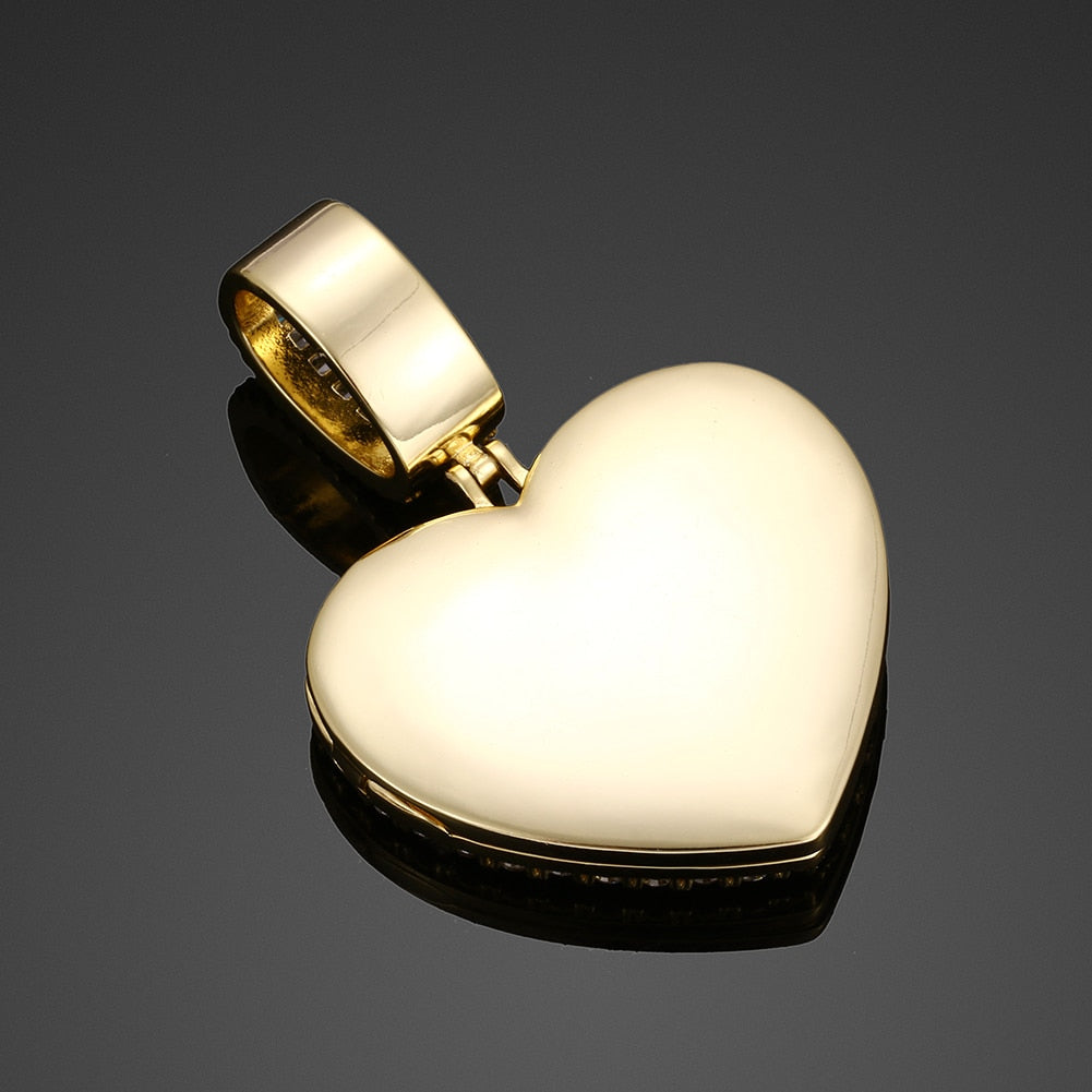 Sweetheart Memory Photo Locket Baguette Pendant
