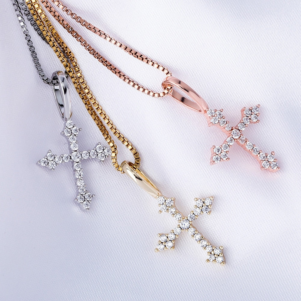 Gothic Crystal Cross • Sterling or Vermeil