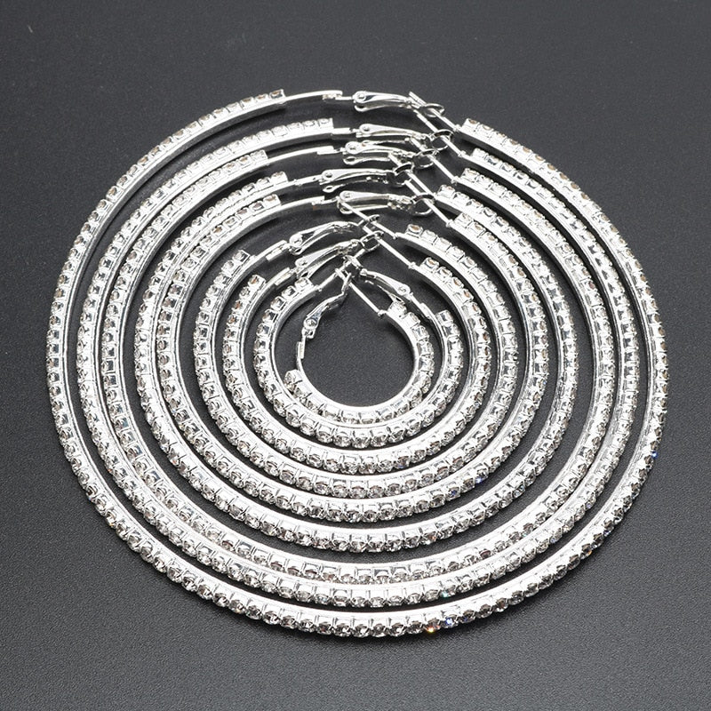 Shaunie Crystal Hoops | Multiple Sizes