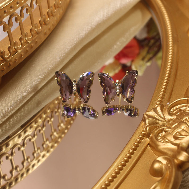 Evangeline Glass Butterfly Earrings