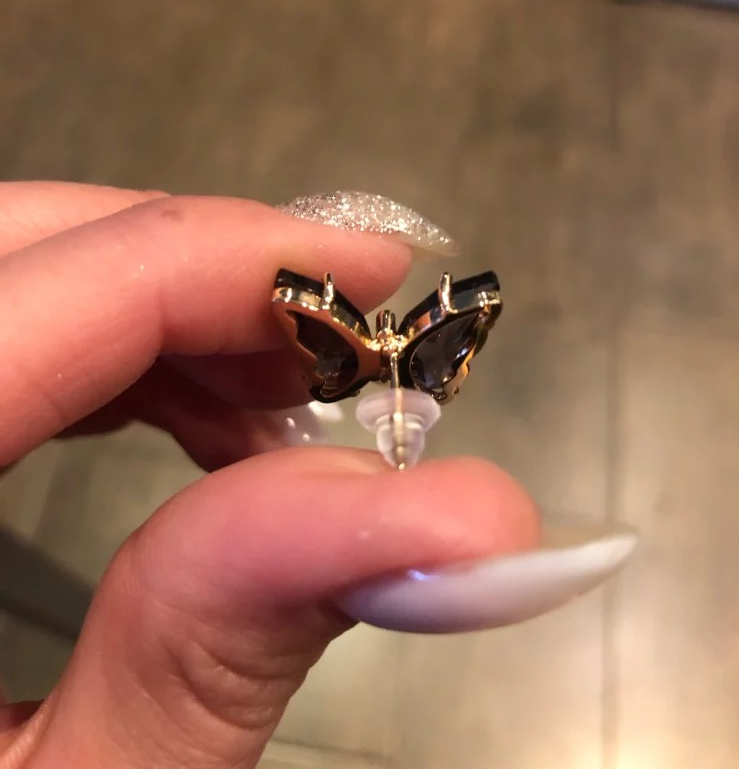 Evangeline Glass Butterfly Earrings