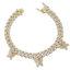 Laila Floating Butterflies + Cuban Link Curb Bracelet