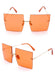 Square Up Rimless Colored Lens Sunglasses