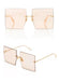 Square Up Rimless Colored Lens Sunglasses