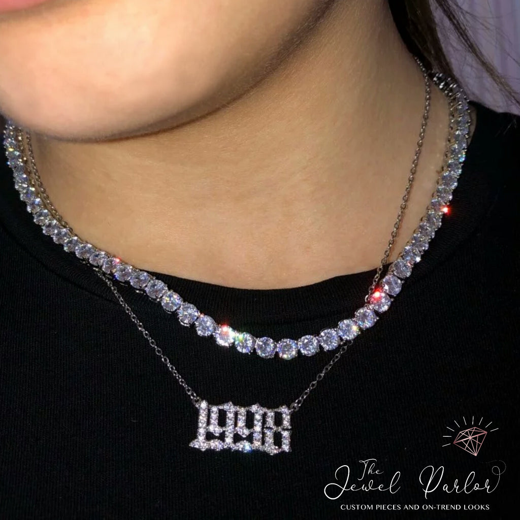 Parisa 4MM Tennis Chain in Gold or Silver