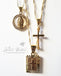 Virgin Mary Halo + Crosses Necklace Trio