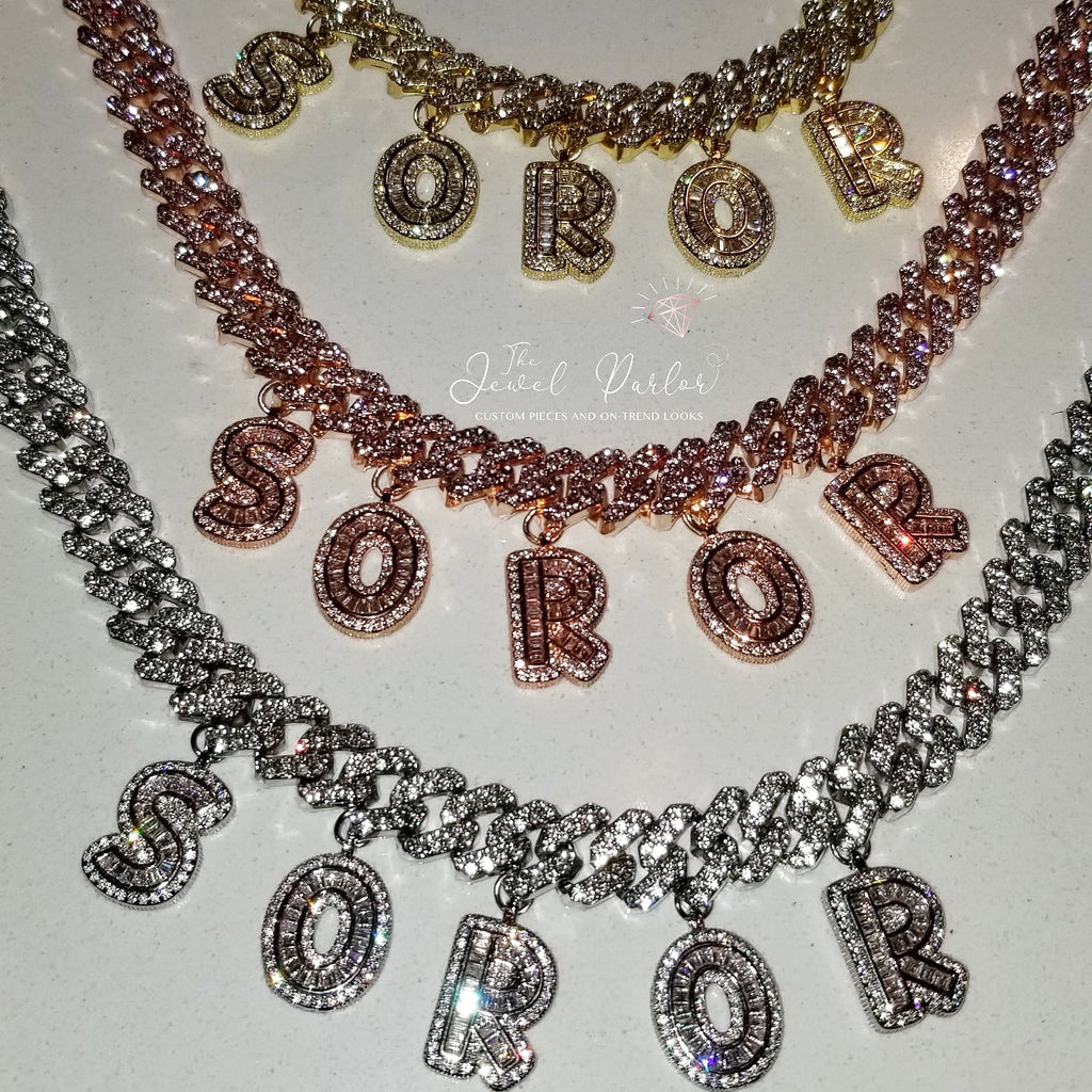 Custom Sorority Baguette Necklace | SOROR