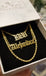 Gold-filled Name + Birth Year + Rope Chain Necklace Set