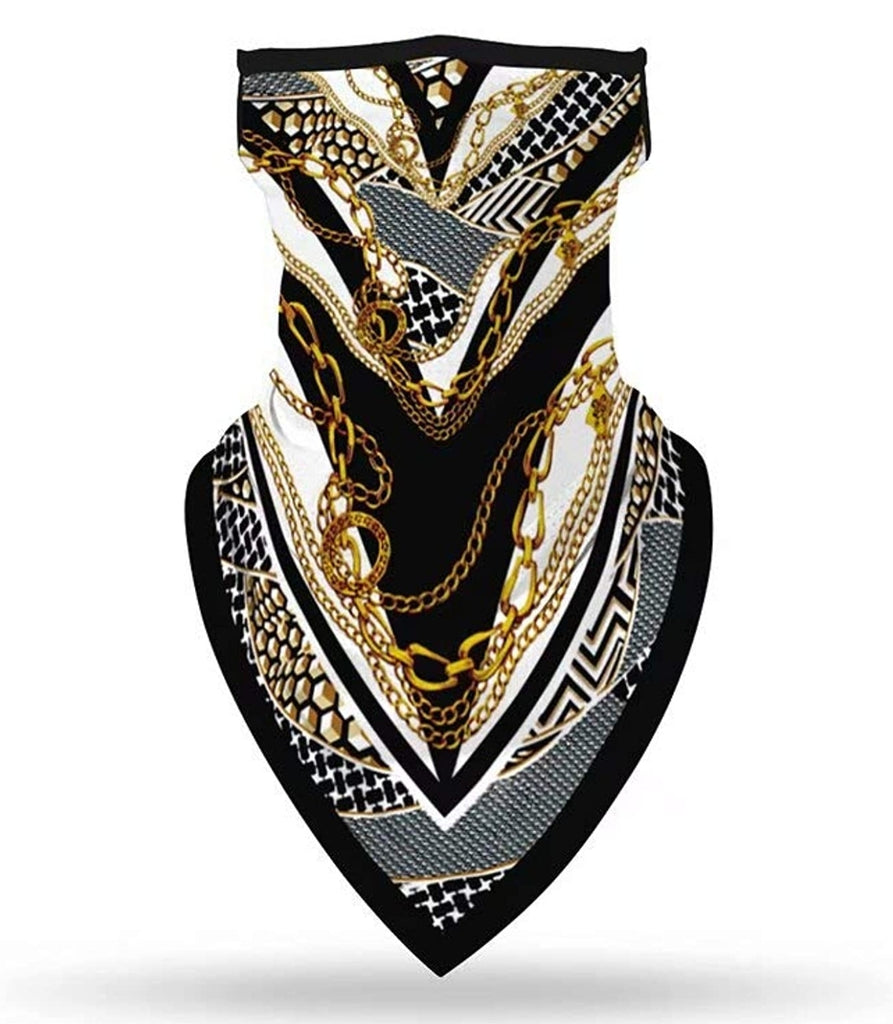 Chain Jewelry Print Cloth Face Covering w/ Earloops