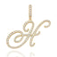 Crystal Bouclé Initial Letter Pendant