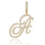 Crystal Bouclé Initial Letter Pendant