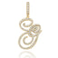 Crystal Bouclé Initial Letter Pendant