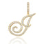 Crystal Bouclé Initial Letter Pendant