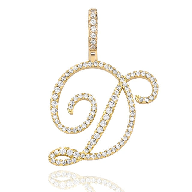 Crystal Bouclé Initial Letter Pendant