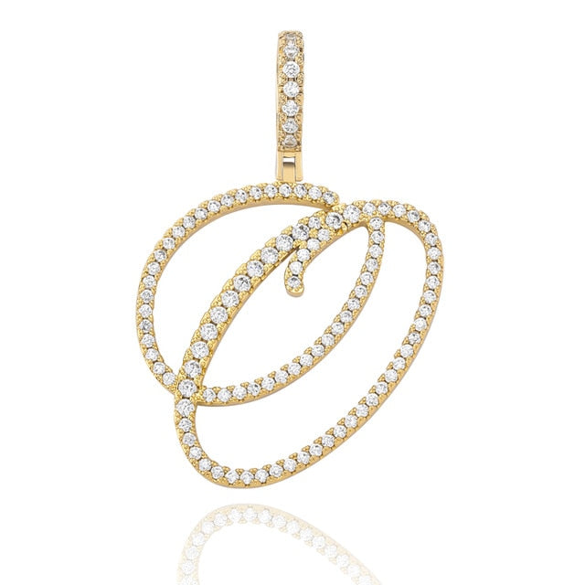 Crystal Bouclé Initial Letter Pendant