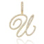 Crystal Bouclé Initial Letter Pendant