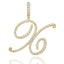 Crystal Bouclé Initial Letter Pendant